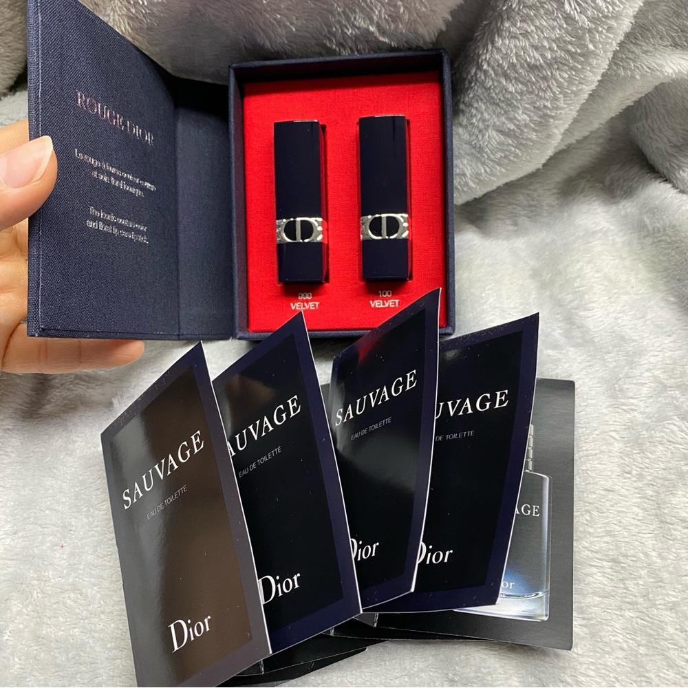 Dior 2 mini lipsticks and 4 Dior Eau De Toilette/New